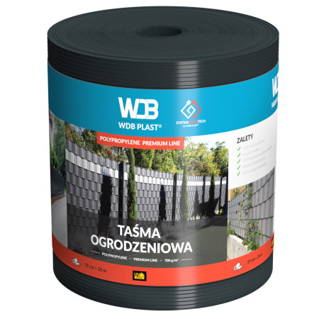 Tvoros Juosta Premium Line 700 g/m2, 19 cm x 26 m (RAL7016)